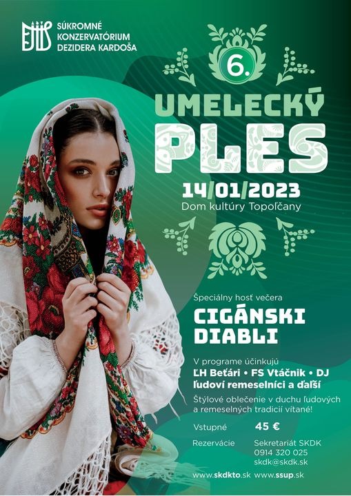 6. Umelecký ples Súkromného konzervatória Dezidera Kardoša v Topoľčanoch 14. január 2023 v Dome kultúry v Topoľčanoch   - Obrázok 1
