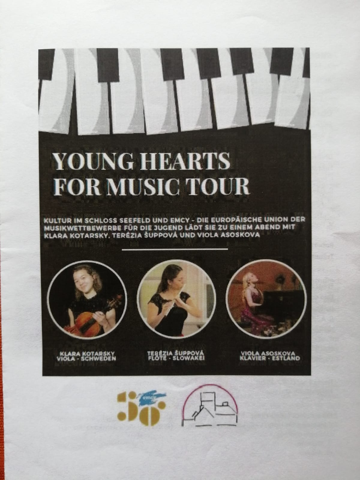 Flautistka Terézia Šuppová nás reprezentovala v rámci EMCY, „Discover Music Tour“ na turné s názvom „Young Hearts for Music“ - Obrázok 1