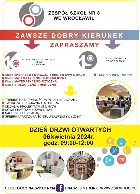 Dzień Drzwi Otwartych w Zespole Szkół nr 8 we Wrocławiu - Obrazek 1