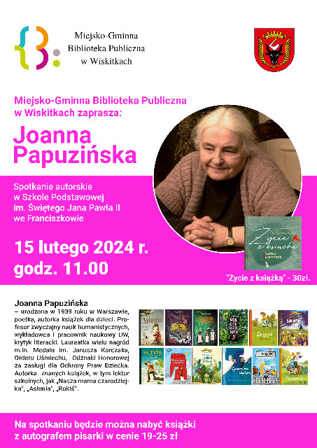 Spotkanie z pisarką Joanną Papuzińską - Obrazek 1