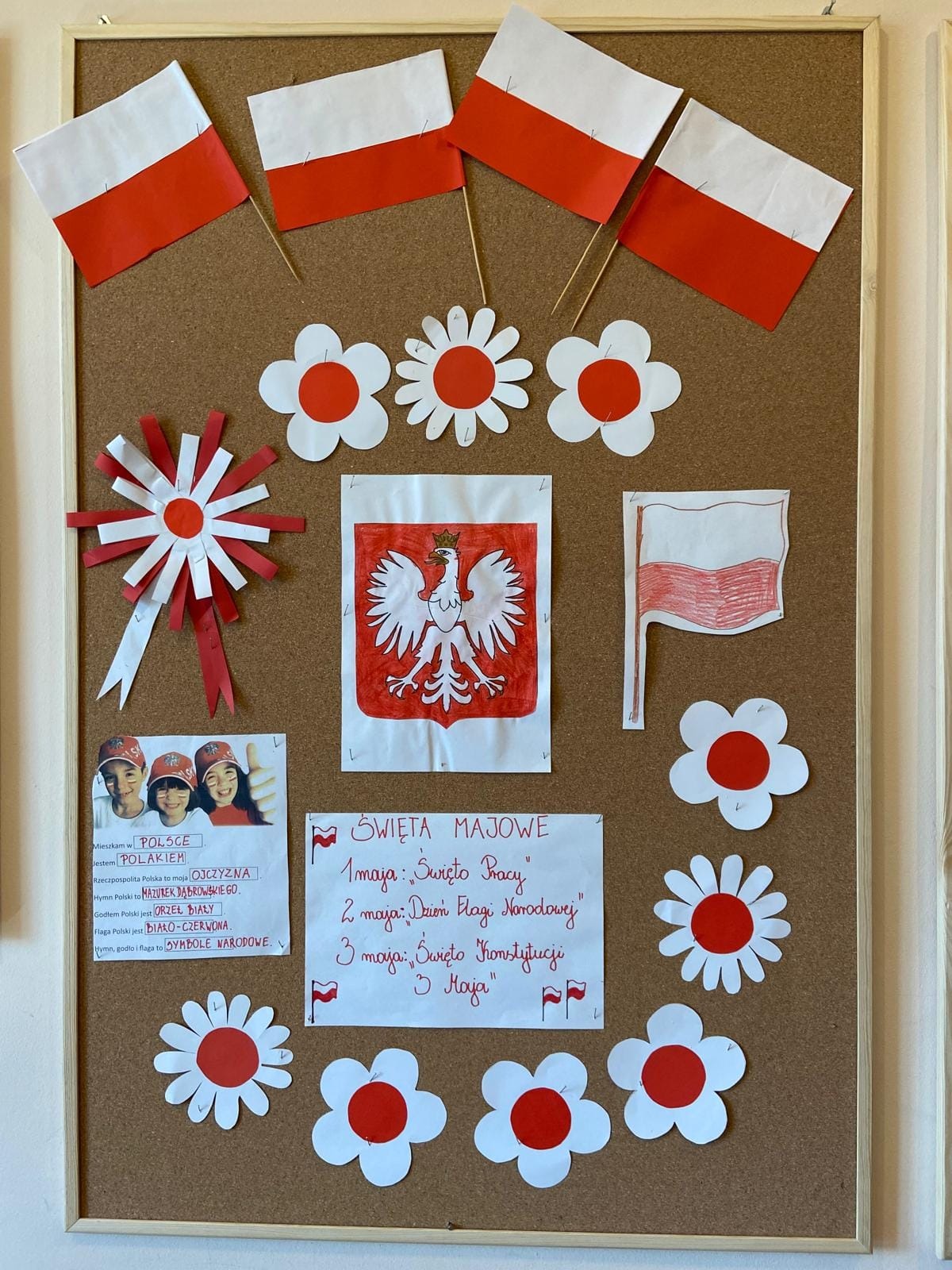 Gazetka dotycząca polskich symboli narodowych