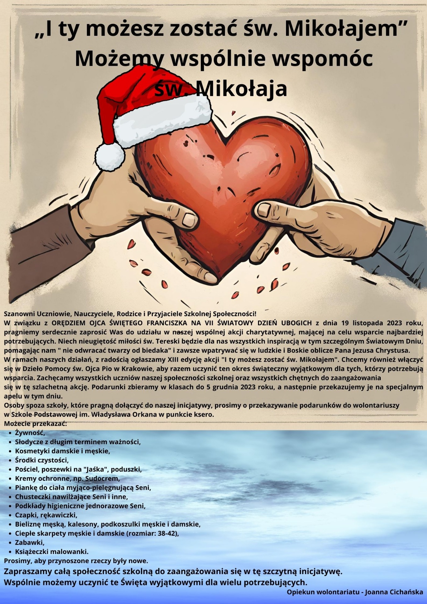 XIII edycja akcji Wolontariatu "I ty możesz zostać św. Mikołajem" - Obrazek 2