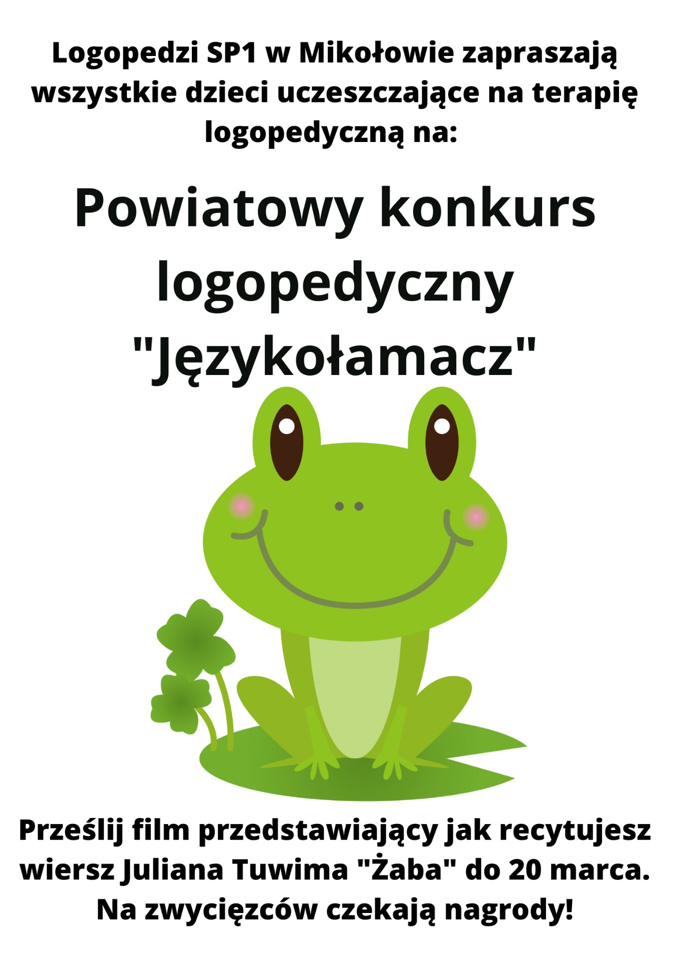 Powiatowy konkurs logopedyczny Językołamacz - Obrazek 1