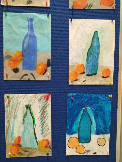 "Martwa natura z owocami" - prace plastyczne uczniów klasy 4A i 4B - Obrazek 6