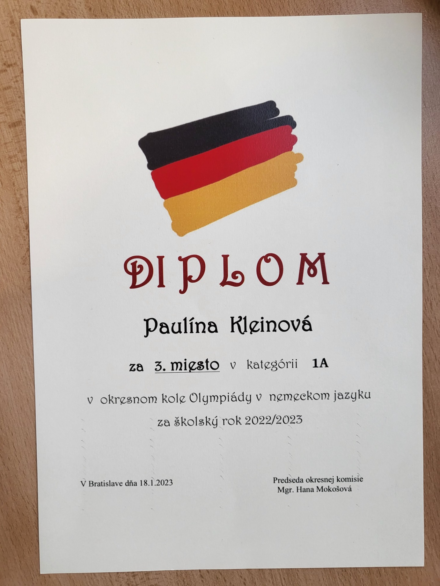 OK olympiády v nemeckom jazyku - Obrázok 1