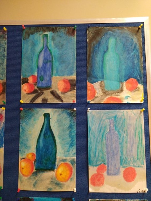 "Martwa natura z owocami" - prace plastyczne uczniów klasy 4A i 4B - Obrazek 5