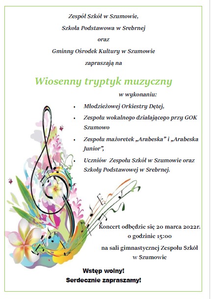 "Wiosenny tryptyk muzyczny" - koncert w Zespole Szkół w Szumowie - Obrazek 1