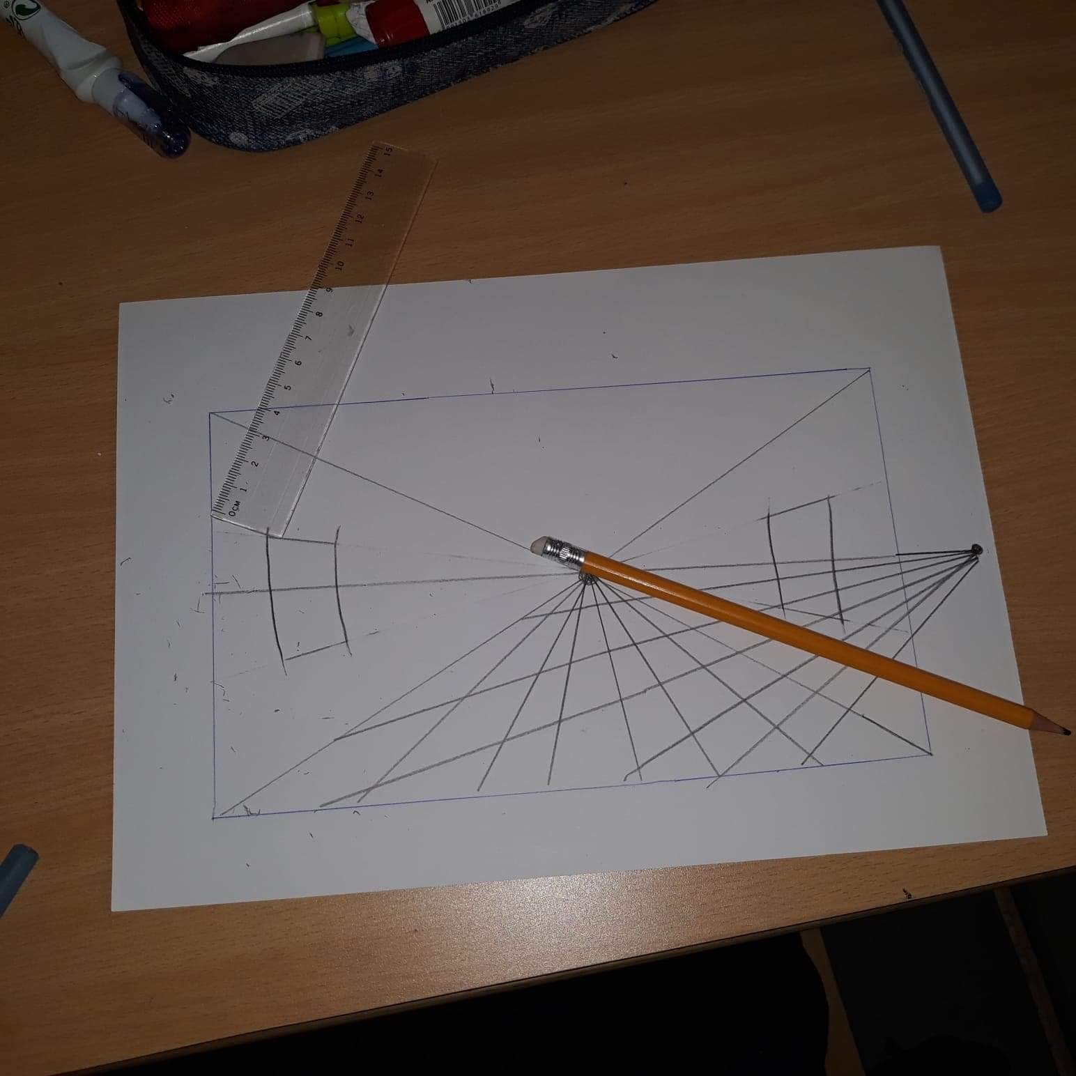 Klasa 6 i perspektywa linearna na lekcji plastyki 👏👏👏 - Obrazek 1