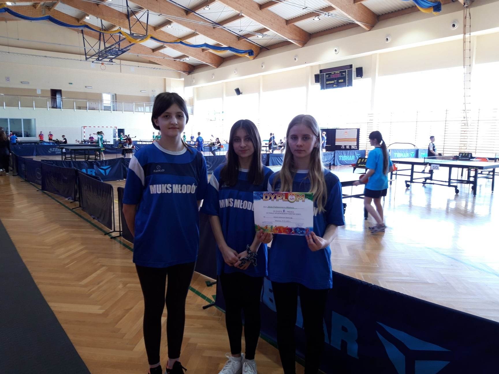 Finał Wojewódzki Igrzysk Dzieci w tenisie stołowym uczennice z ZSP Młodów